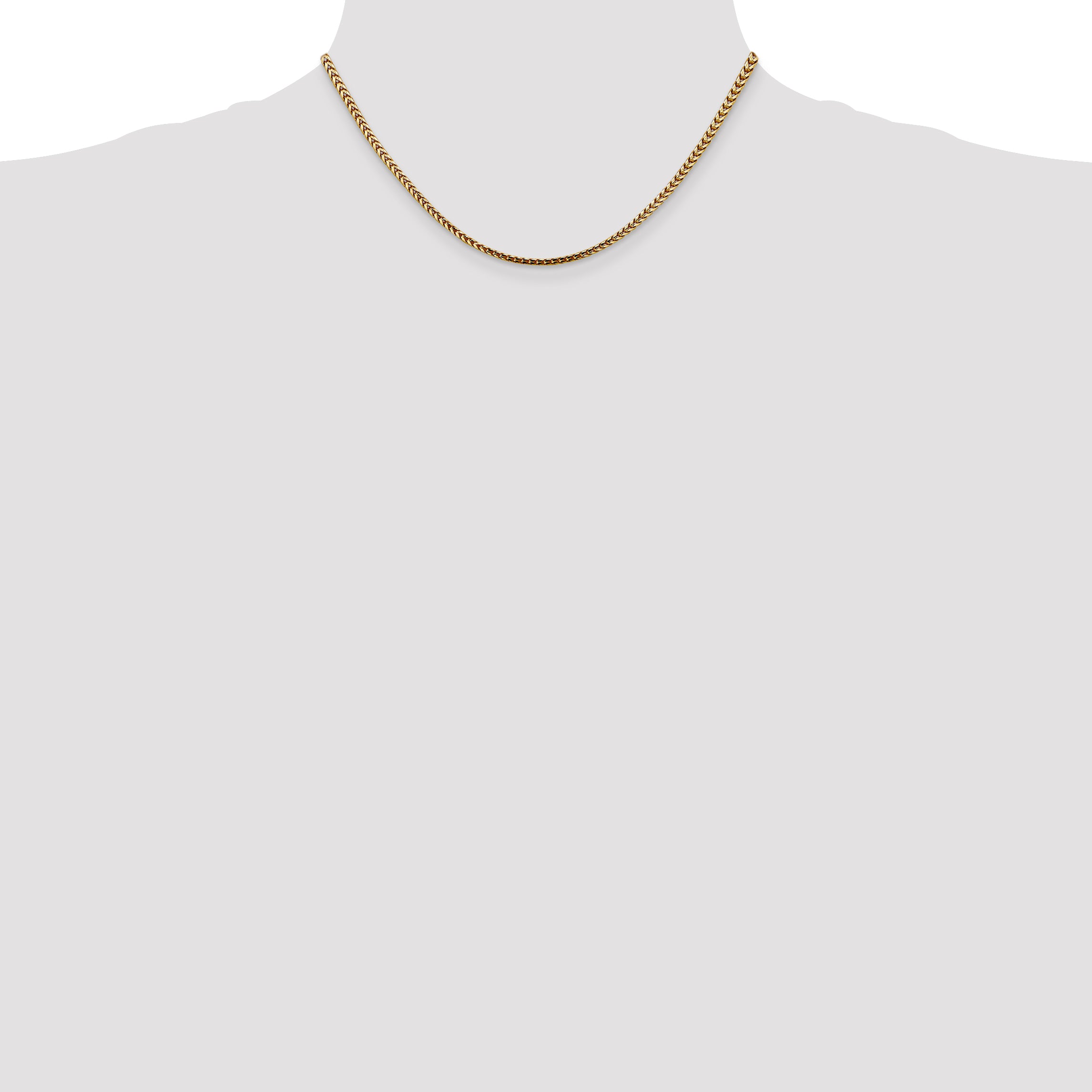 14K 2.5mm Franco with Lobster Clasp Chain