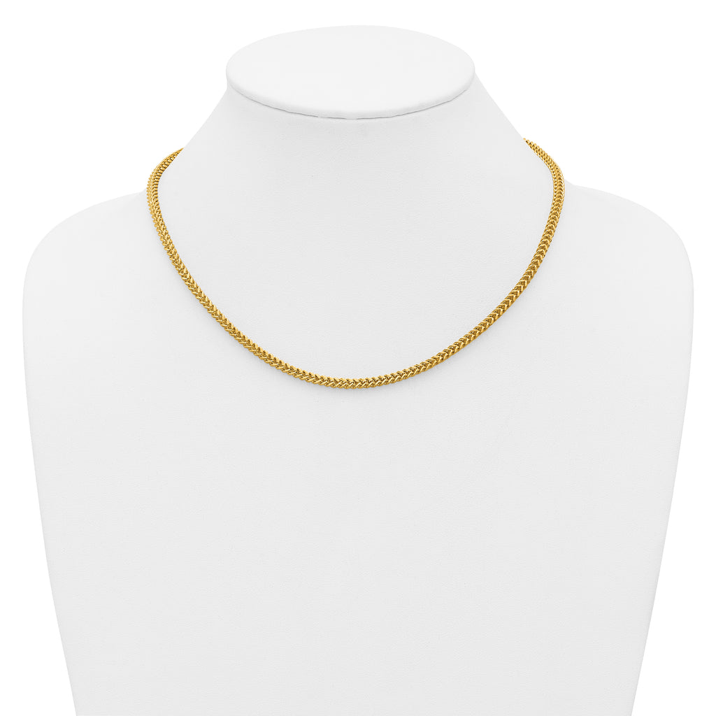 14K 2.5mm Franco with Lobster Clasp Chain