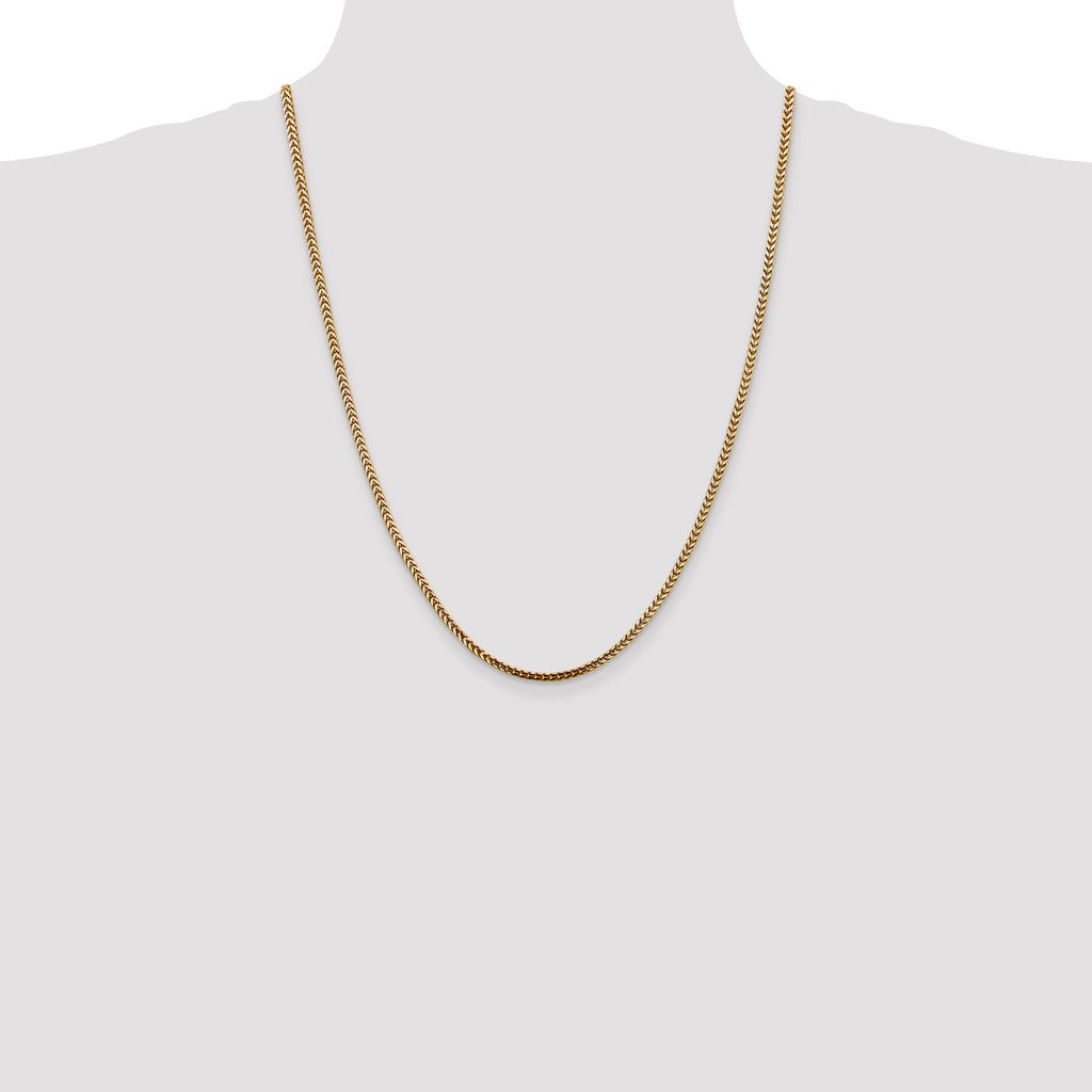 14K 2.5mm Franco with Lobster Clasp Chain