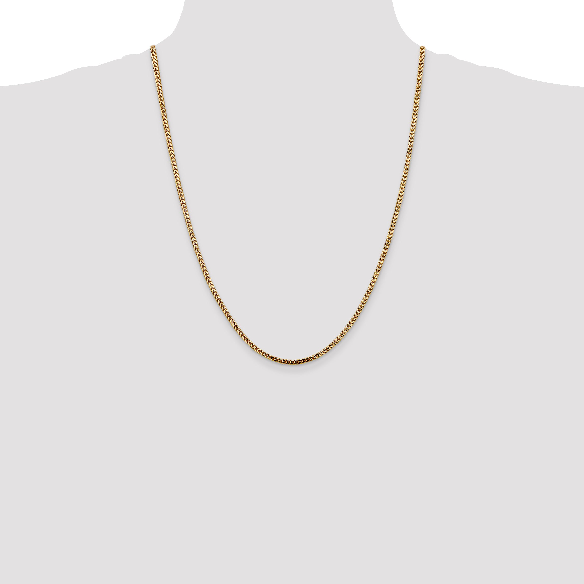 14K 2.5mm Franco with Lobster Clasp Chain