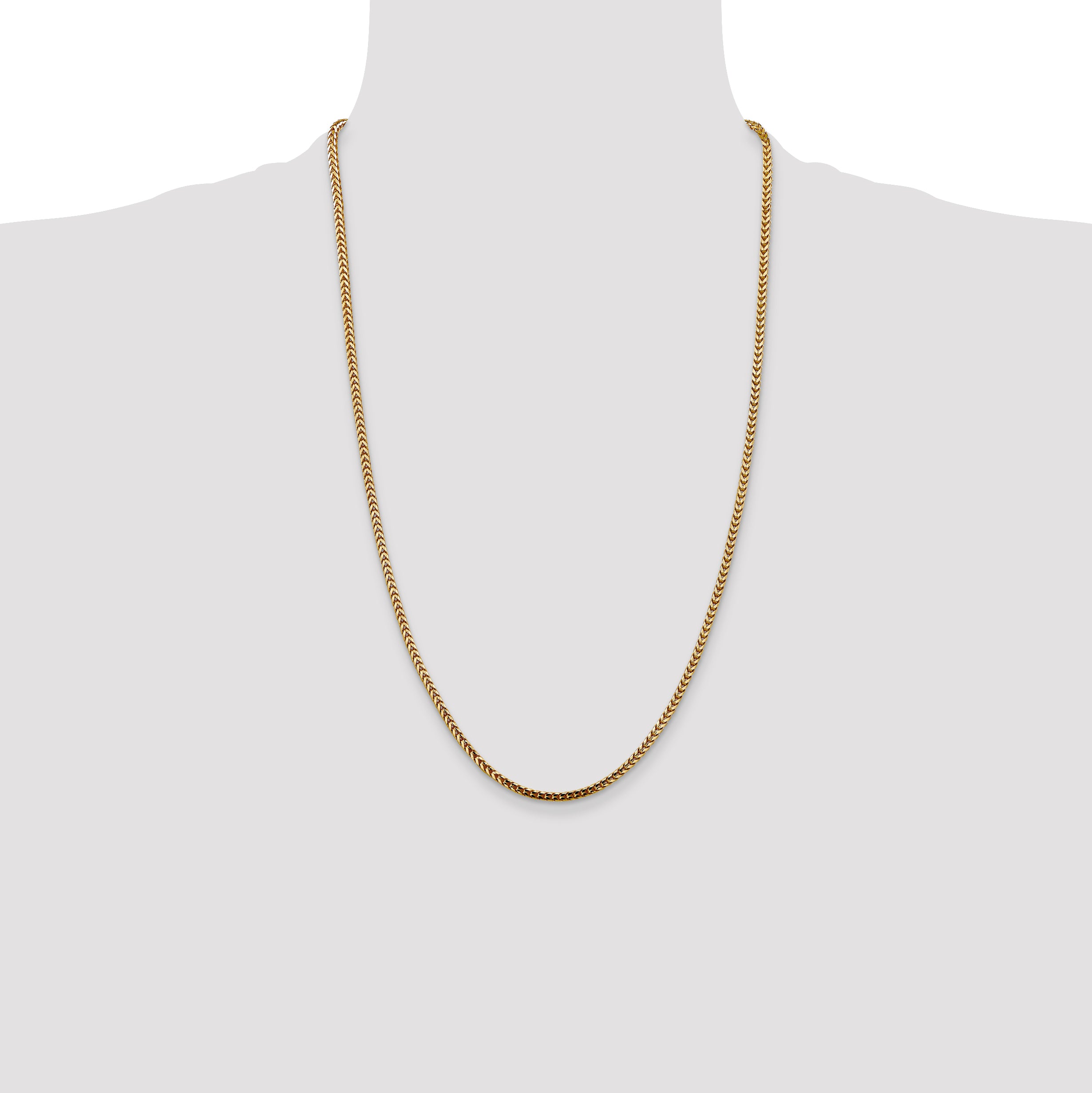 14K 26 inch 2.5mm Franco with Lobster Clasp Chain