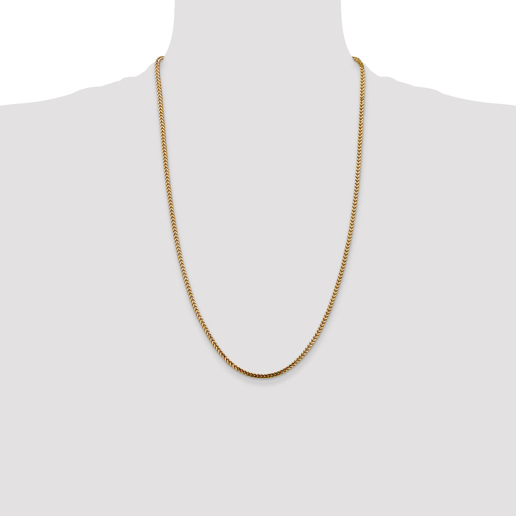 14K 2.5mm Franco with Lobster Clasp Chain