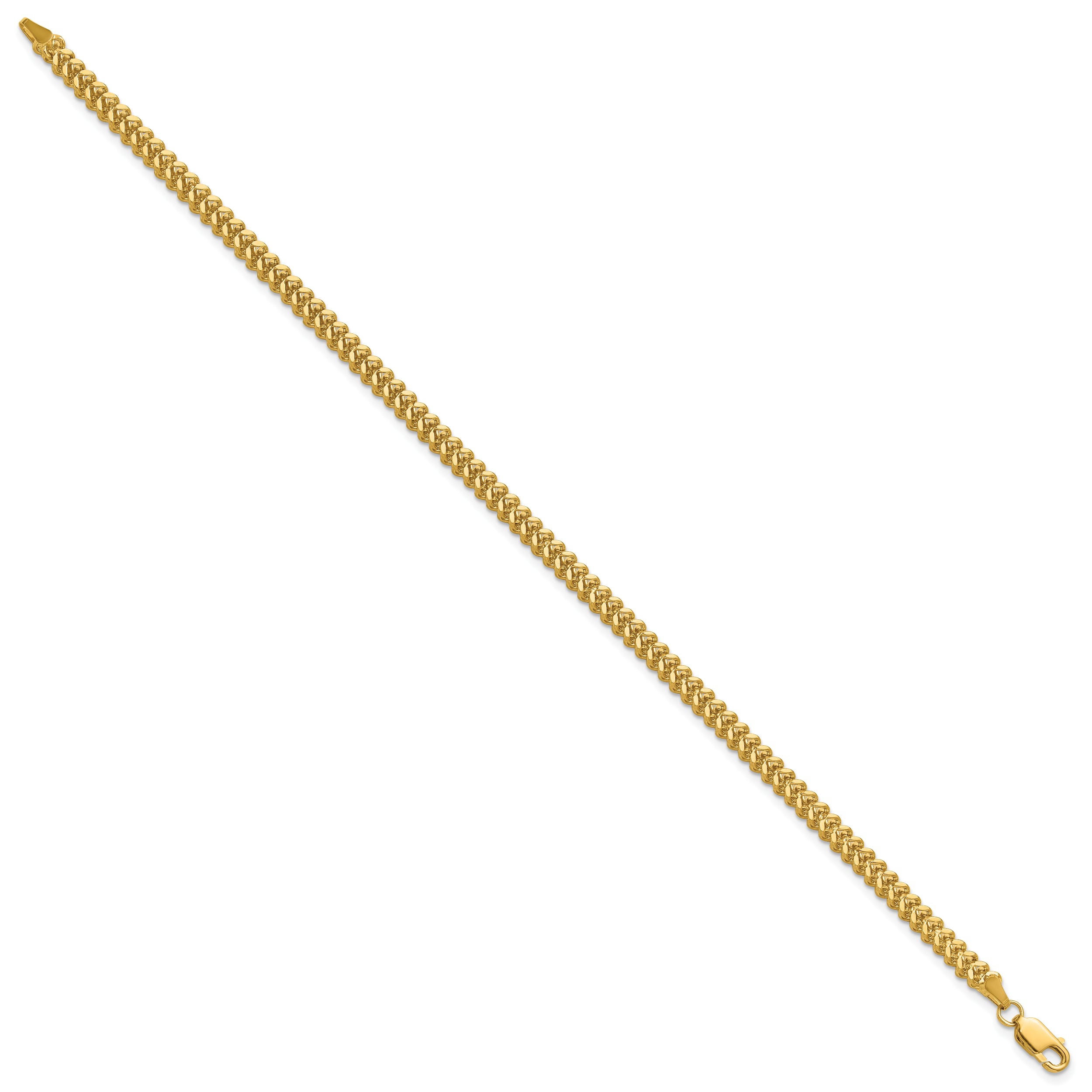 14K 8 inch 2.5mm Franco with Lobster Clasp Bracelet