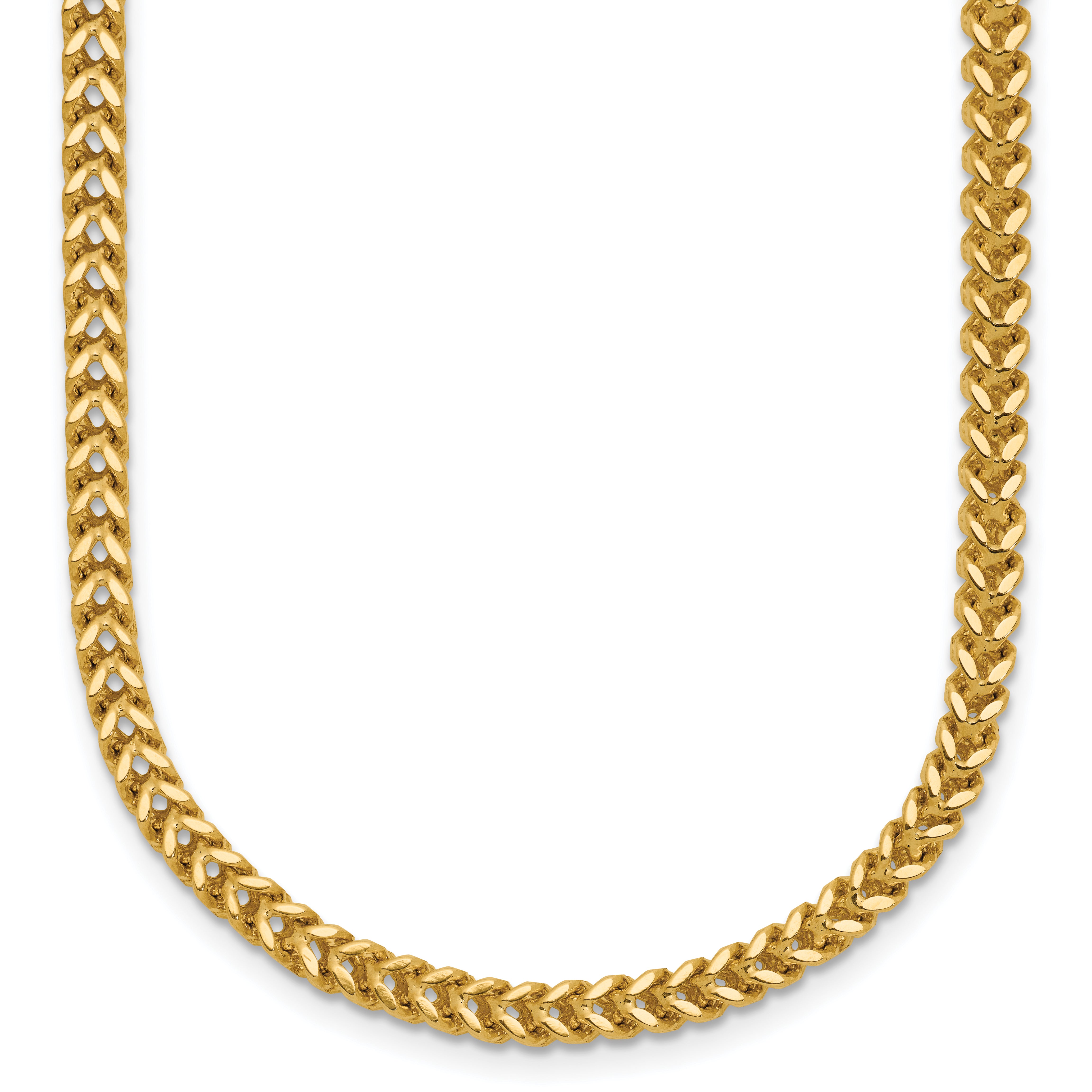 14K Yellow Gold Solid Franco Chain Necklace 2.5mm Main image