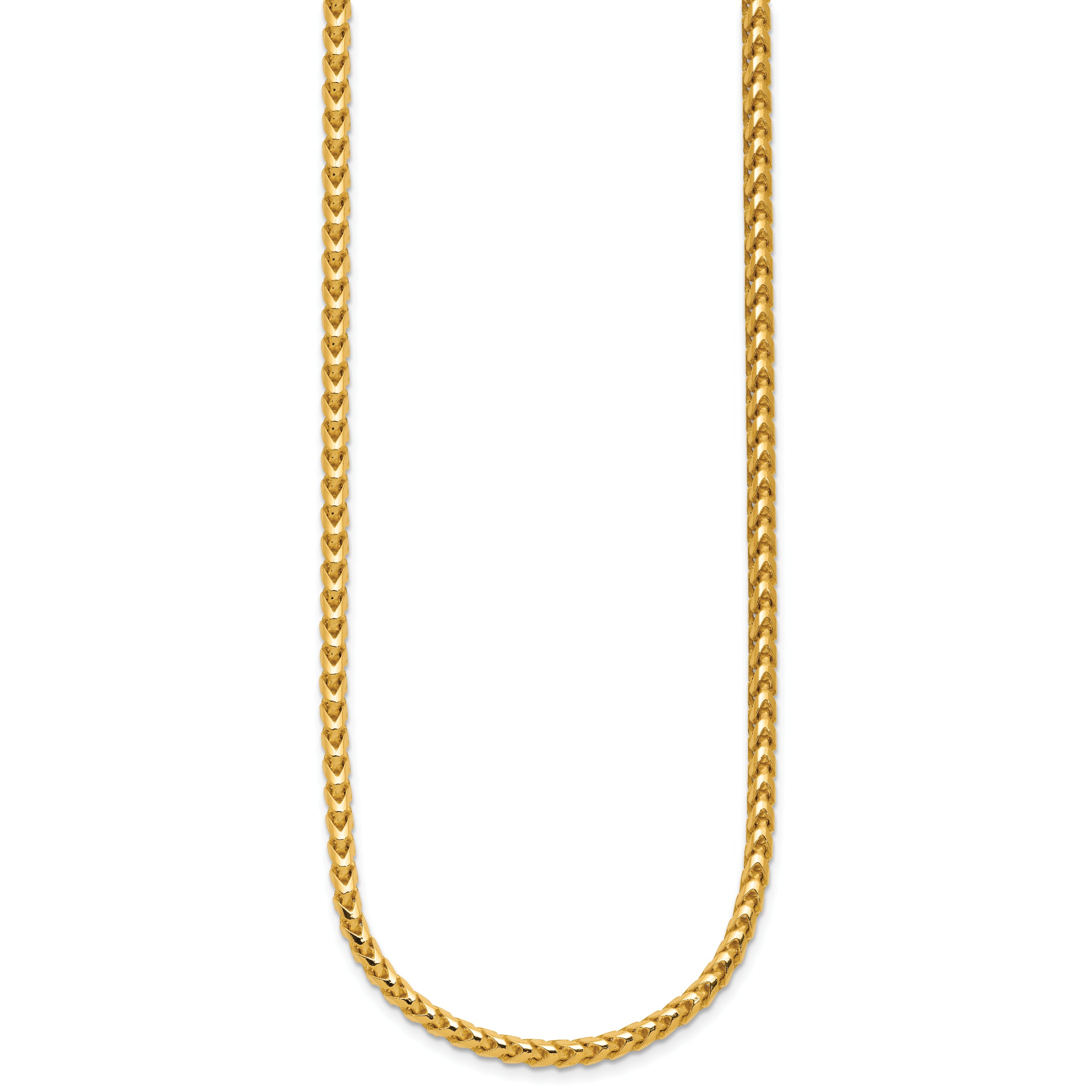 14K 26 inch 3mm Franco with Fancy Lobster Clasp Chain