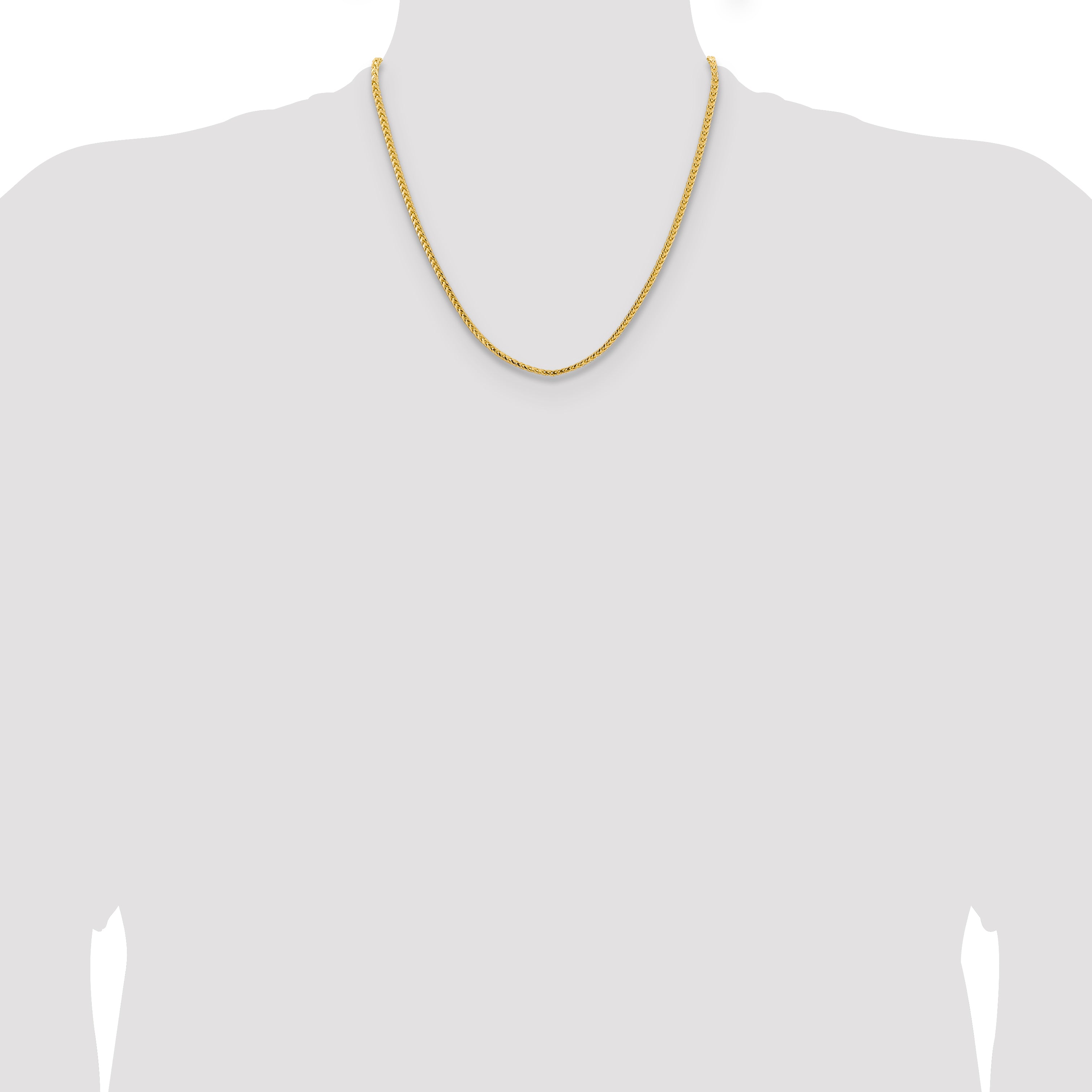 14K 20 inch 3mm Franco with Fancy Lobster Clasp Chain