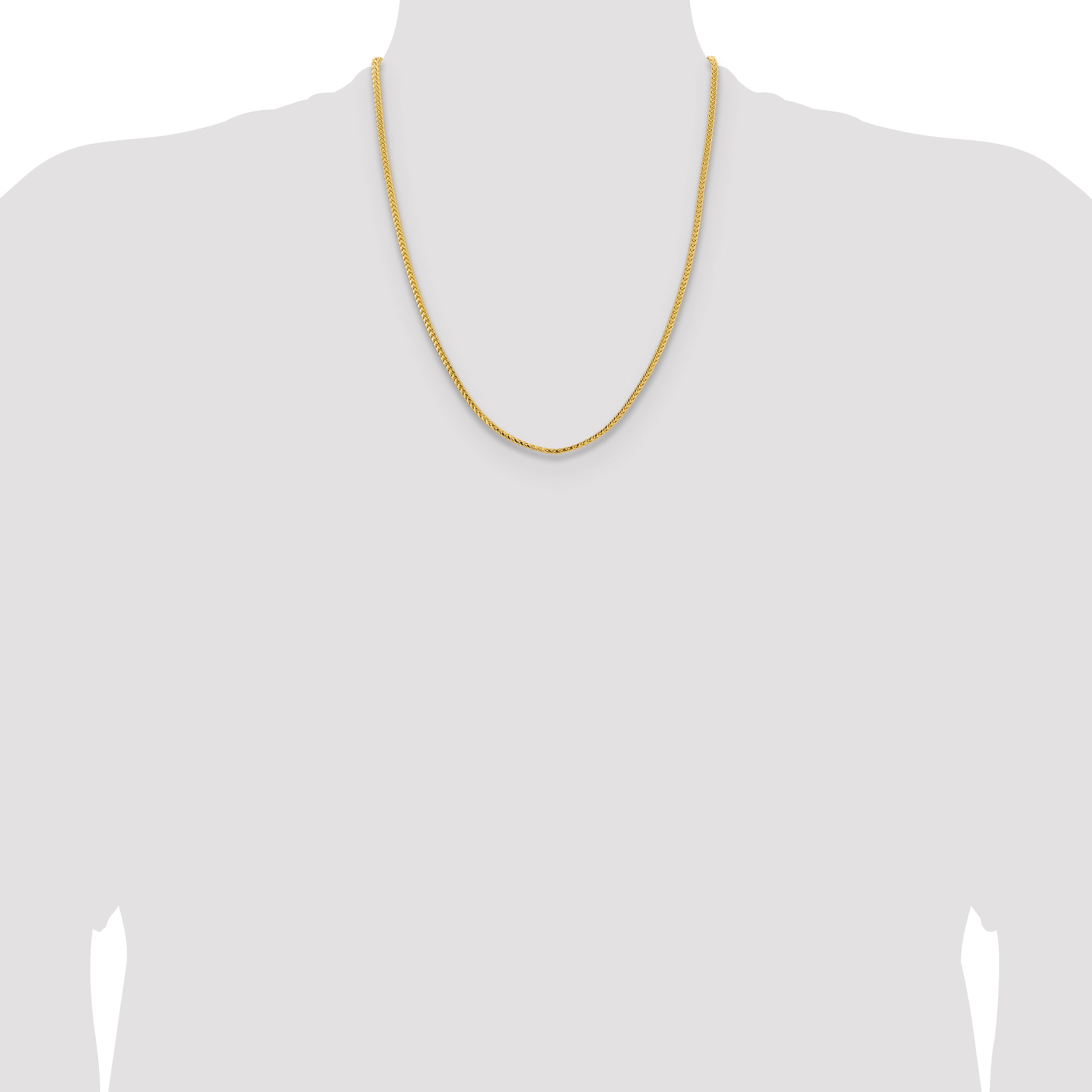 14K 22 inch 3mm Franco with Fancy Lobster Clasp Chain