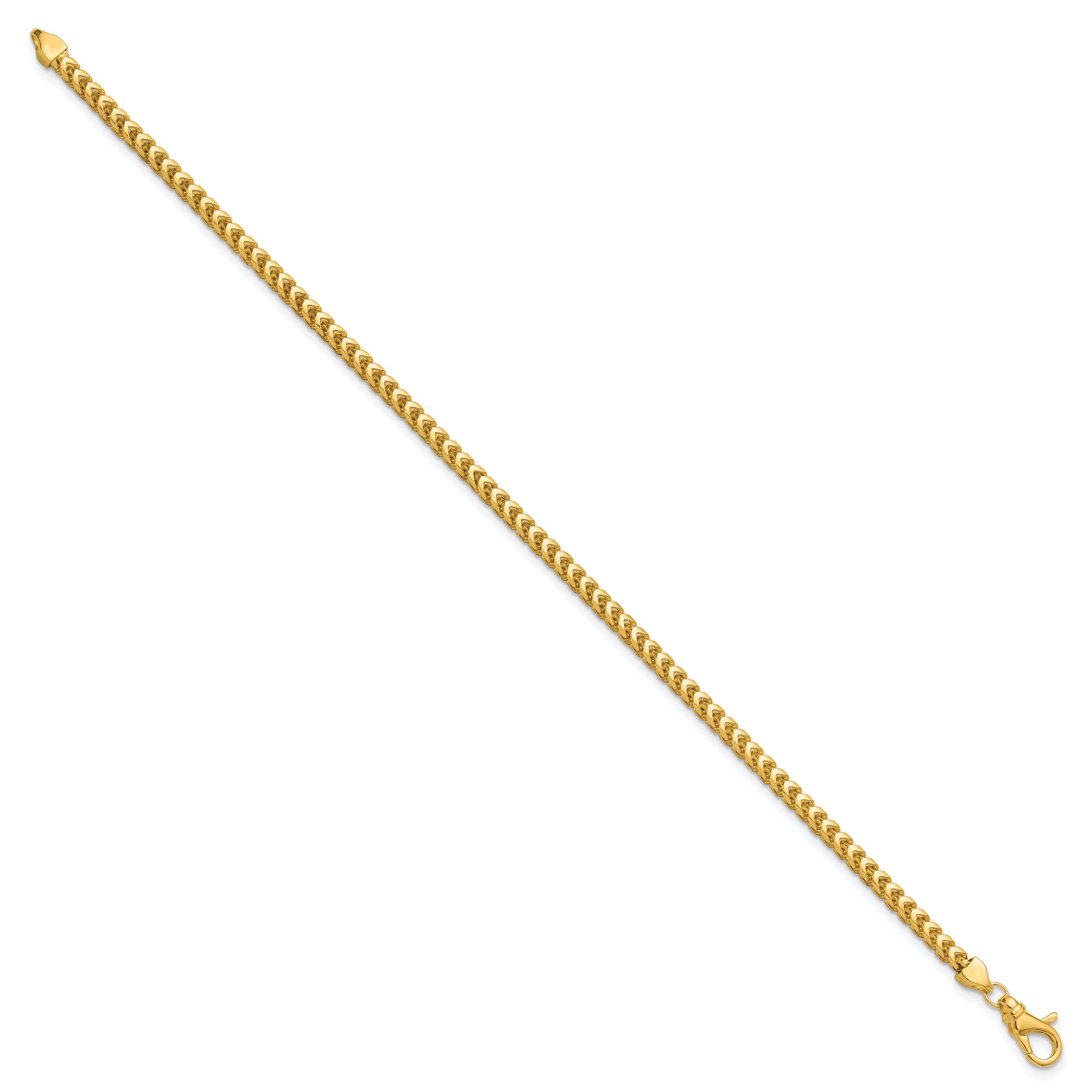 14K 3mm Franco with Fancy Lobster Clasp Chain Secondary image
