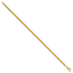 14K 3mm Franco with Fancy Lobster Clasp Chain