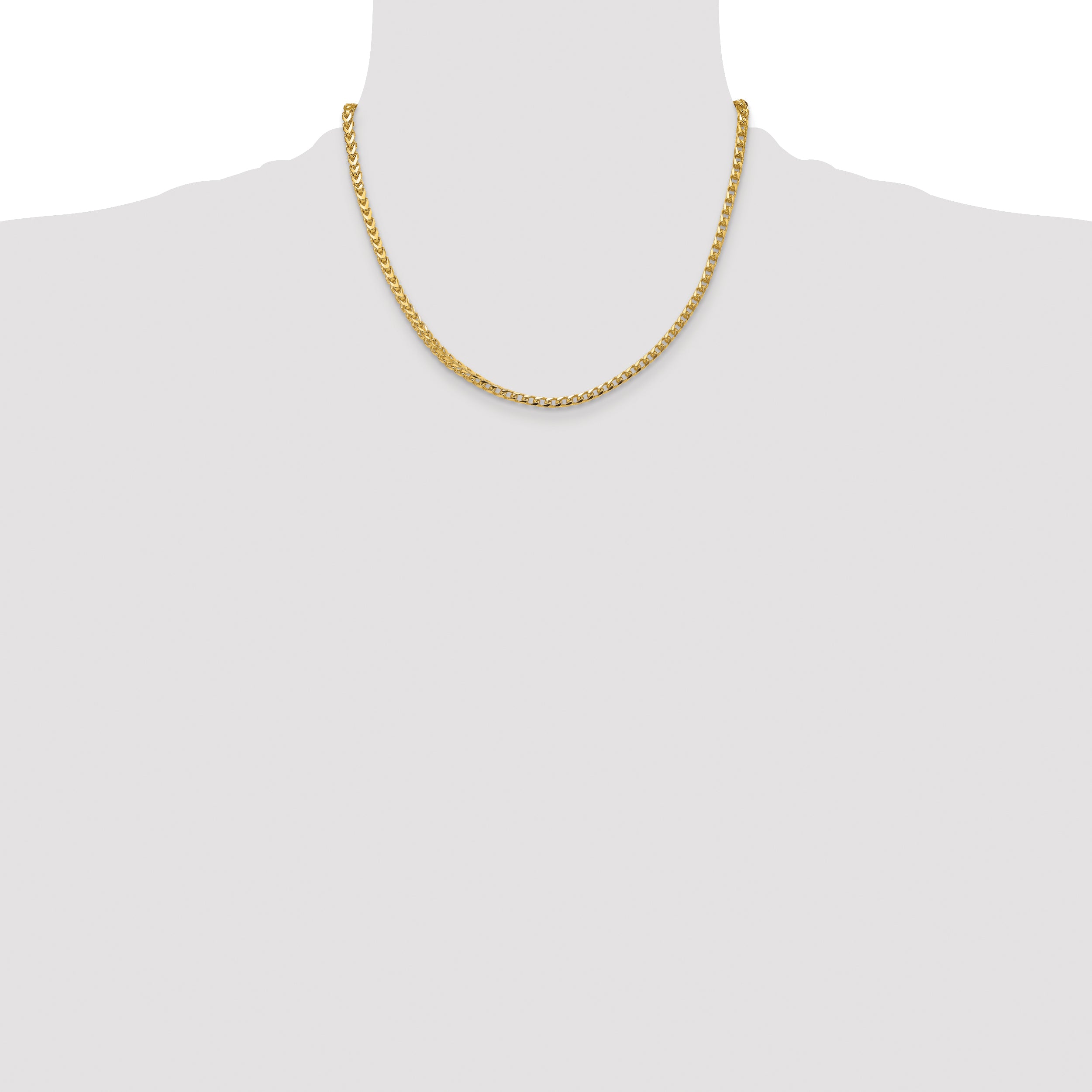 14K 3.7mm Franco with Fancy Lobster Clasp Chain