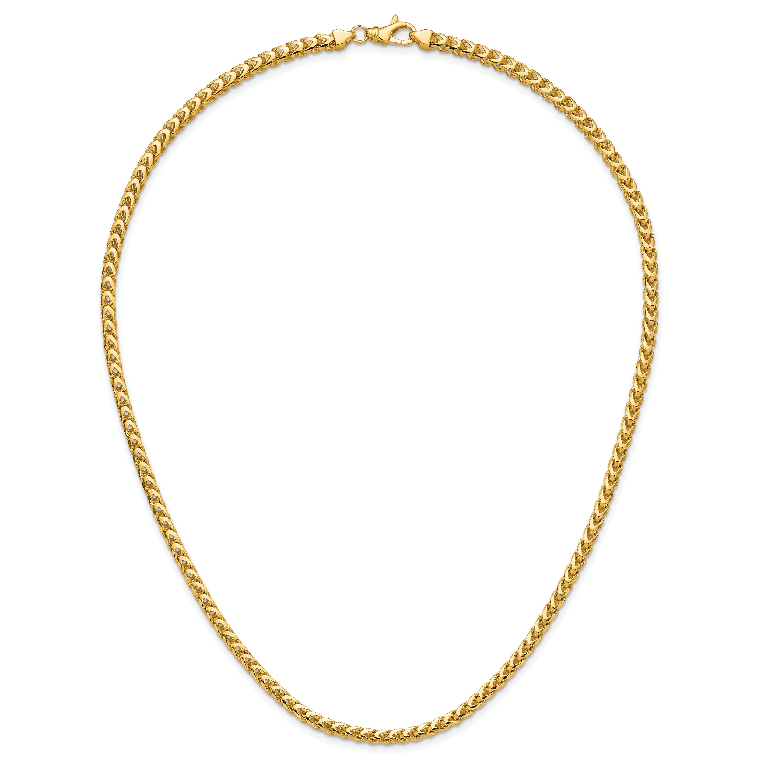 14K 20 inch 3.7mm Franco with Fancy Lobster Clasp Chain