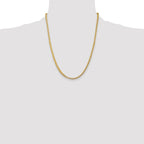 14K 3.7mm Franco with Fancy Lobster Clasp Chain