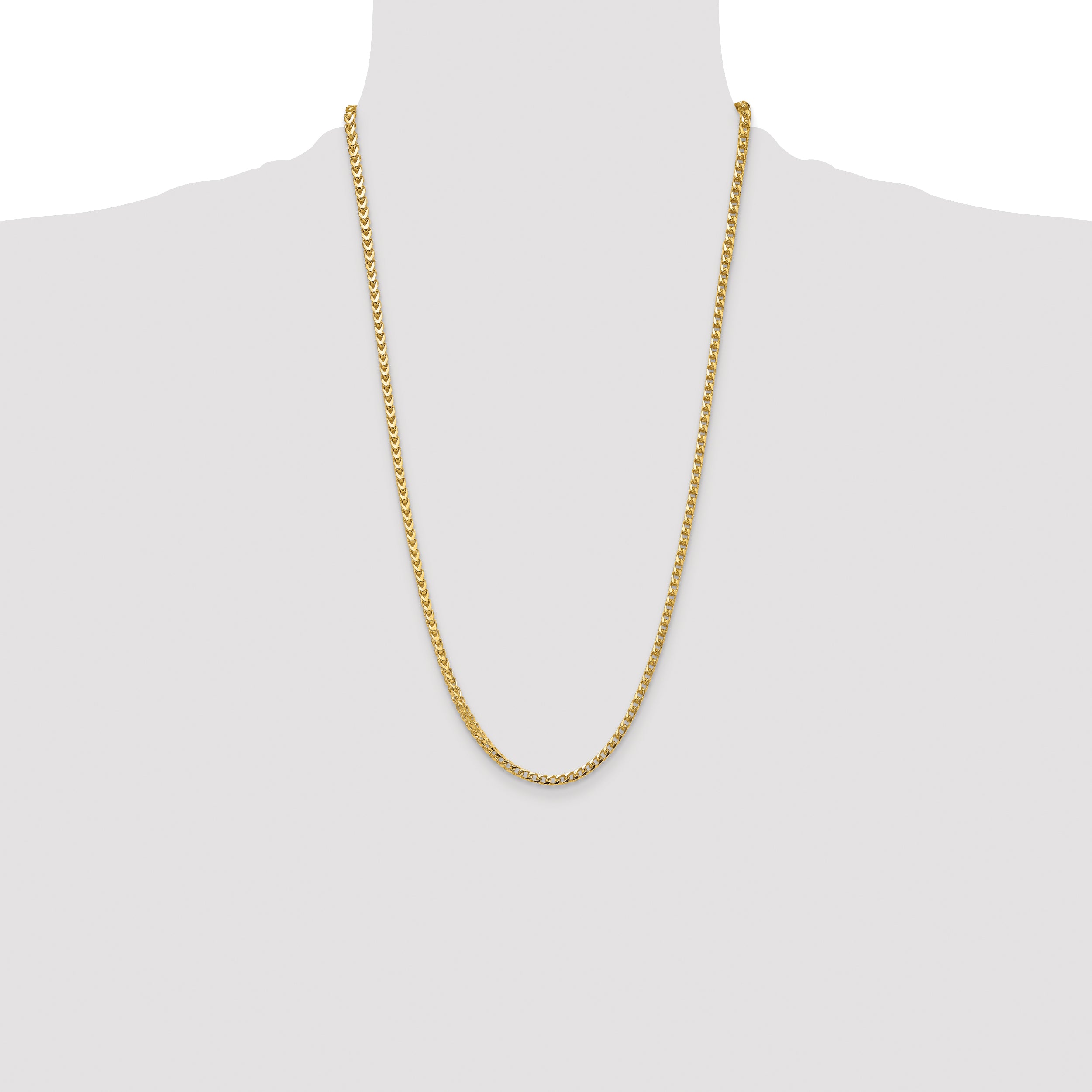 14K 26 inch 3.7mm Franco with Fancy Lobster Clasp Chain