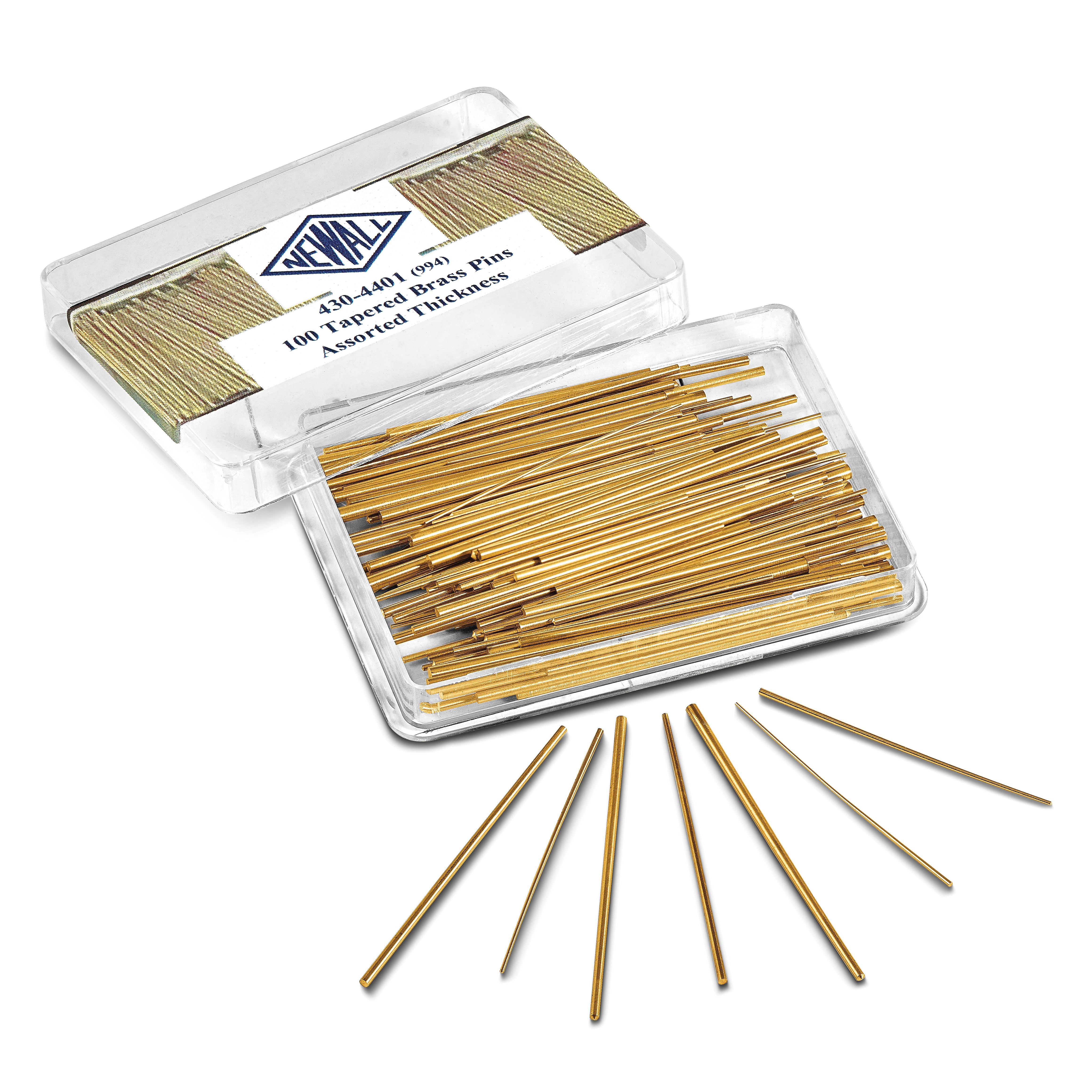 100-piece Brass Tapered Pin Assortment Secondary image