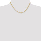14K 2.4mm Flat Wheat with Lobster Clasp Chain