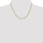 14K 2.4mm Flat Wheat with Lobster Clasp Chain