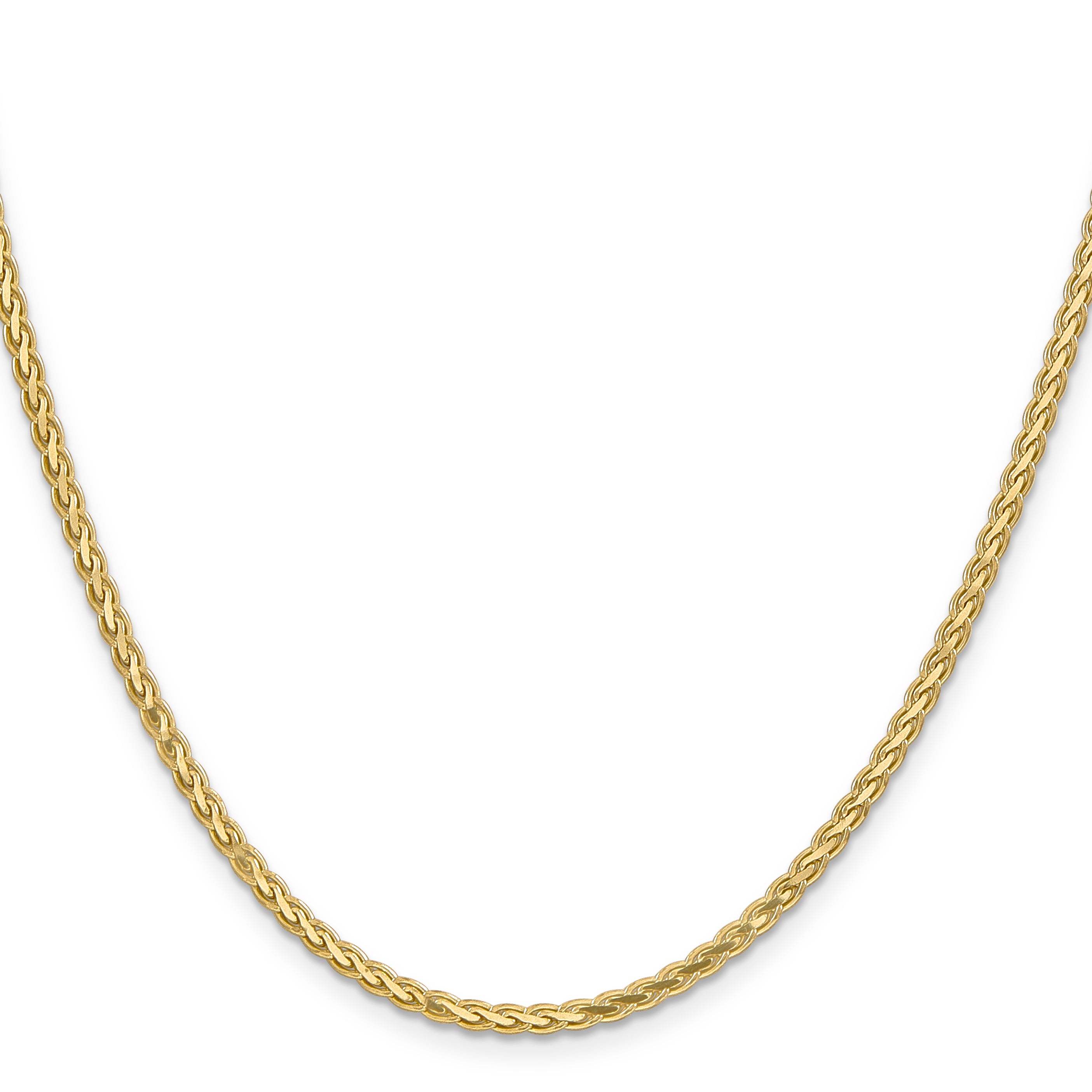 14K 16 inch 2.8mm Flat Wheat with Lobster Clasp Chain Secondary image