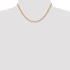 14K 16 inch 2.8mm Flat Wheat with Lobster Clasp Chain