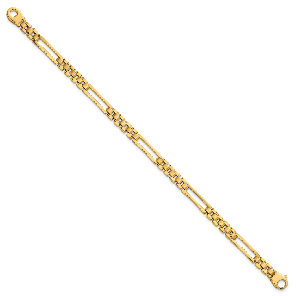 14k Polished 6mm Fancy Open Multi Link 8 inch Bracelet