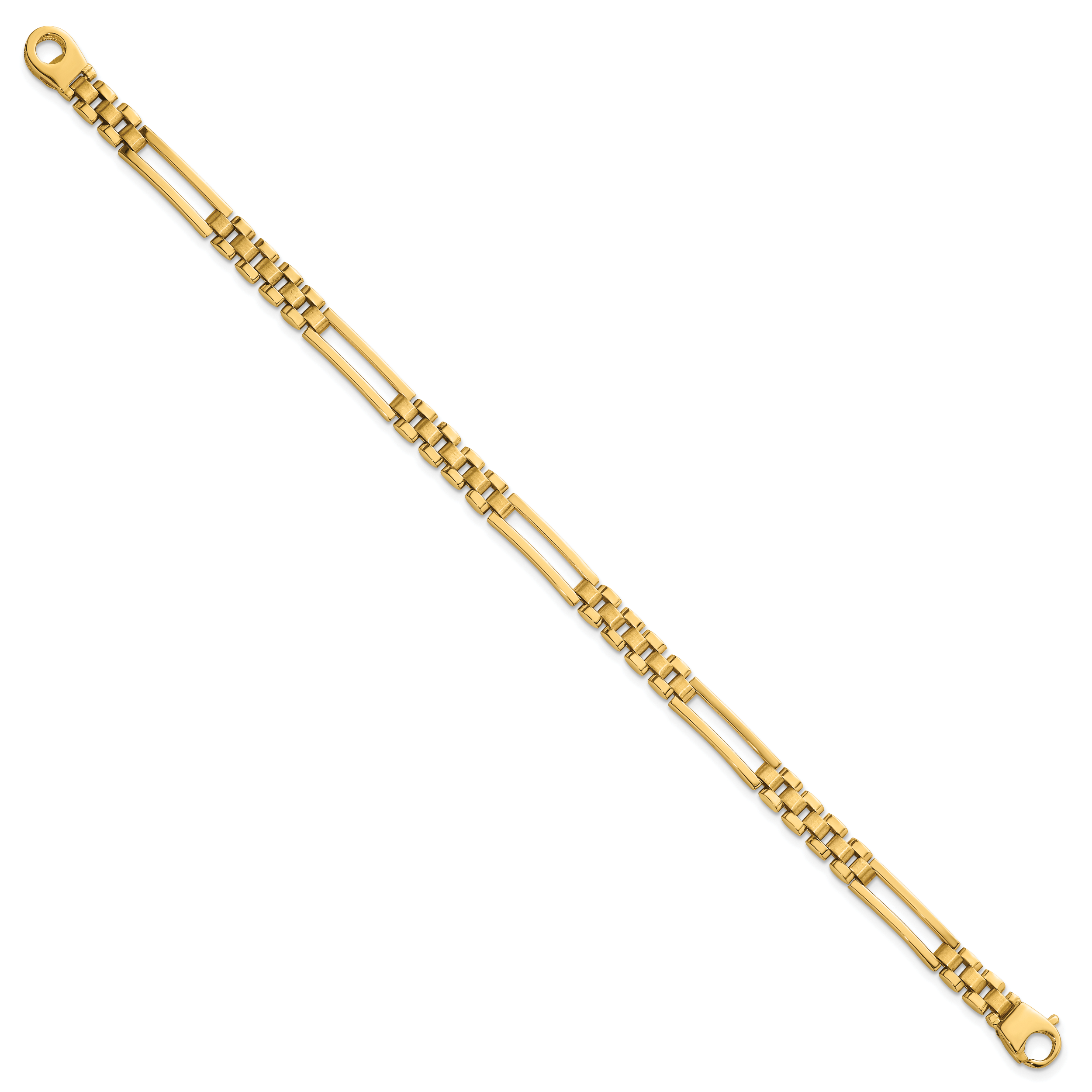 14k Polished 6mm Fancy Open Multi Link 8 inch Bracelet