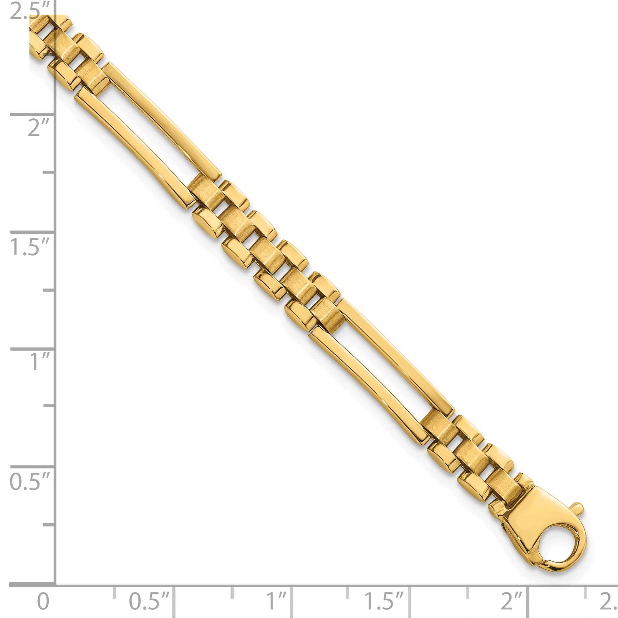 14k Polished 6mm Fancy Open Multi Link 8 inch Bracelet