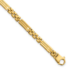 14k Polished and Brushed 5mm Fancy Multi Link 8 inch Bracelet
