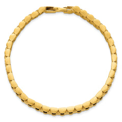 14k Brushed and Polished 12.25mm Fancy Link 8.5 inch Mens Bracelet