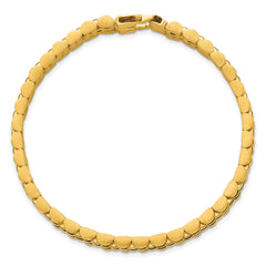 14k Brushed and Polished 10mm Fancy Link 8.5 inch Mens Bracelet