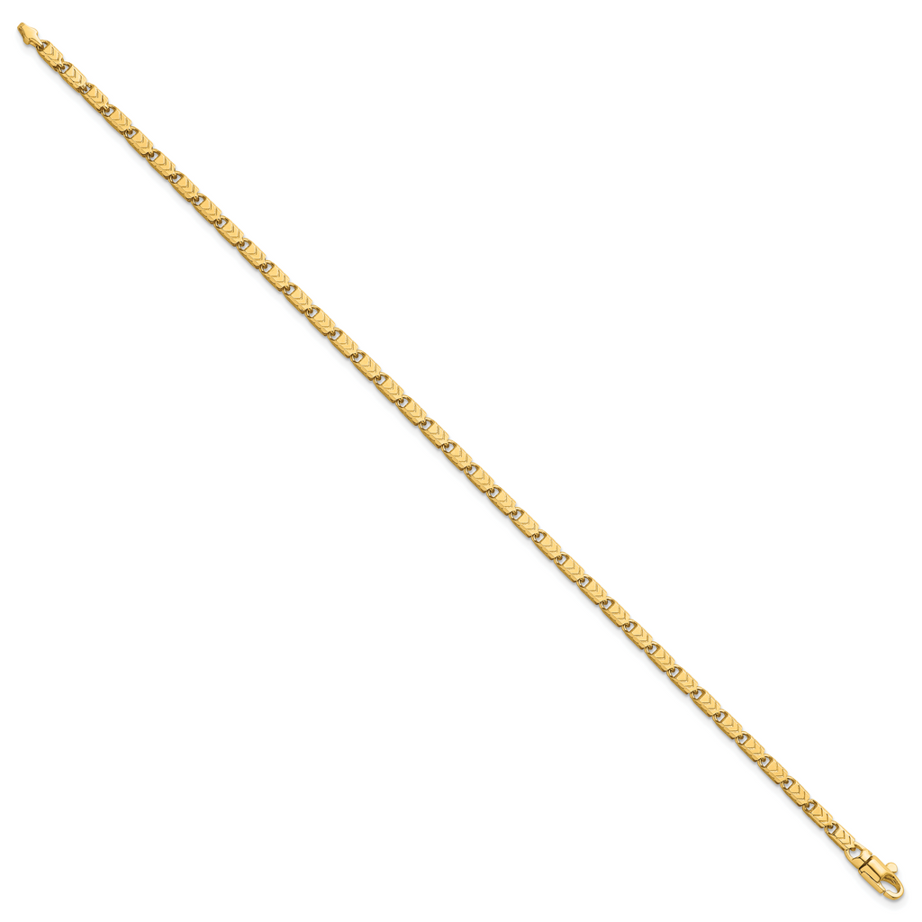 14k Polished 2.6mm Fancy Chevron Link 8.25 inch Bracelet