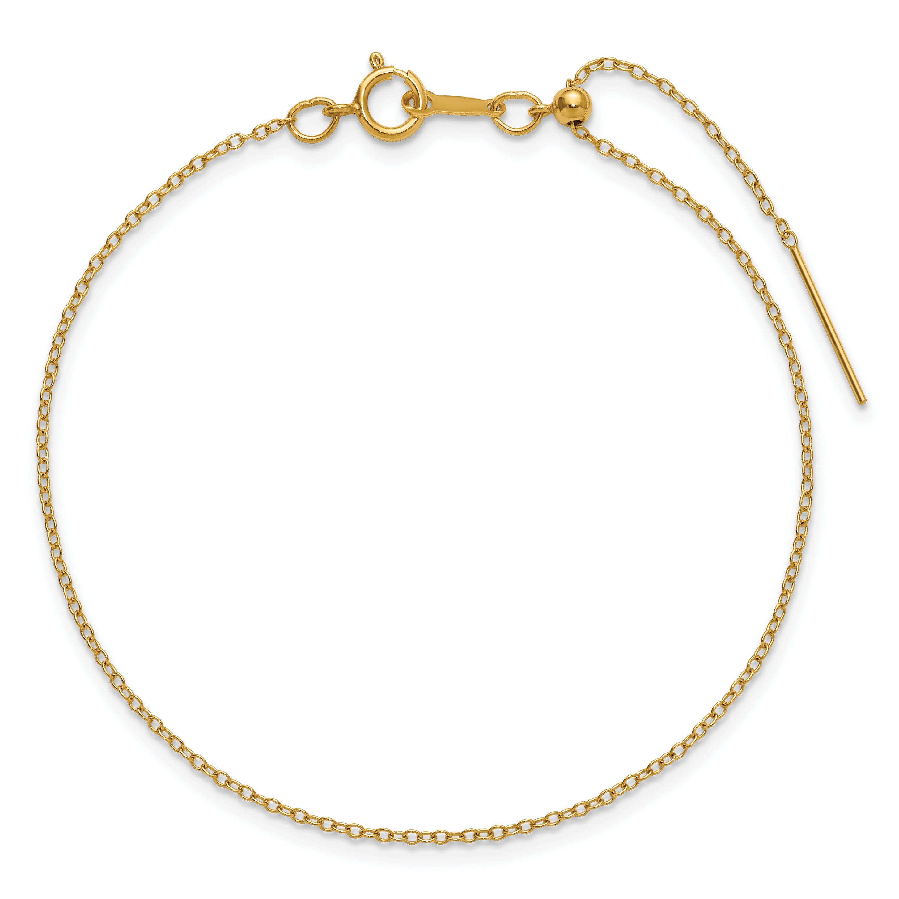 1/20 14K Gold Filled 1.15mm Adjusable Add-a-Bead Cable Bracelet