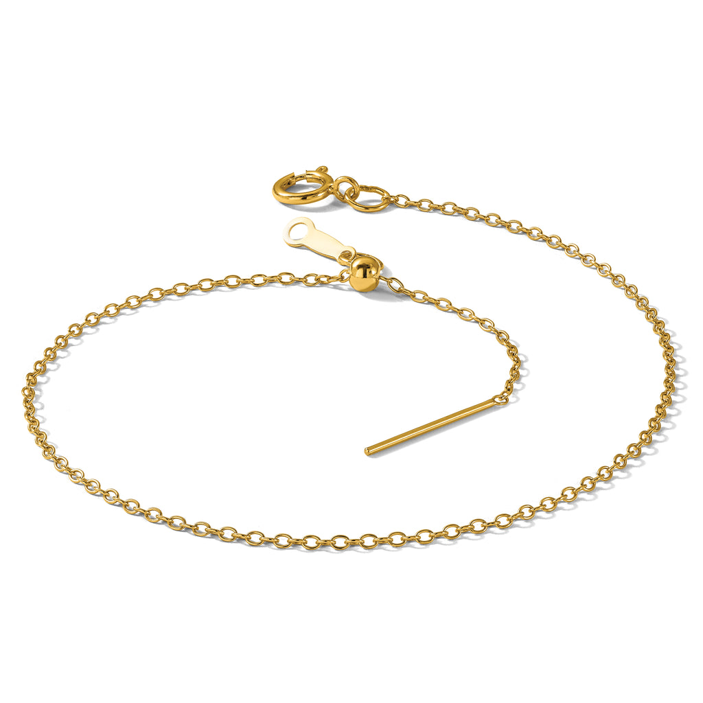 1/20 14K Gold Filled 1.15mm Adjusable Add-a-Bead Cable Bracelet