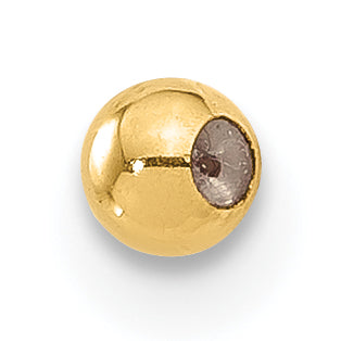 1/20 14K Gold Filled 3.0mm w/ID Silicone Polished Bead