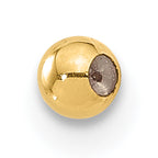 1/20 14K Gold Filled 3.0mm w/ID Silicone Polished Bead