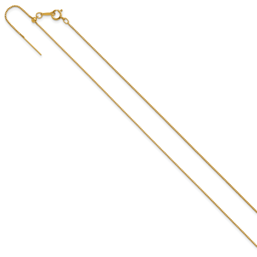 1/20 14K Gold Filled .90mm Adjustable Add-A-Bead Box Chain