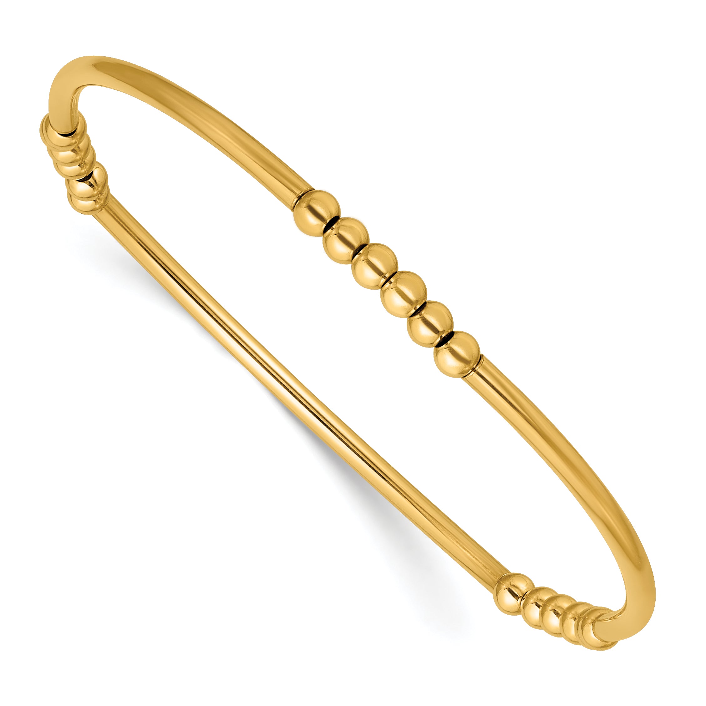 1/20 14K Gold Filled 3.0mm Beaded Tube Stretch Bracelet Main image