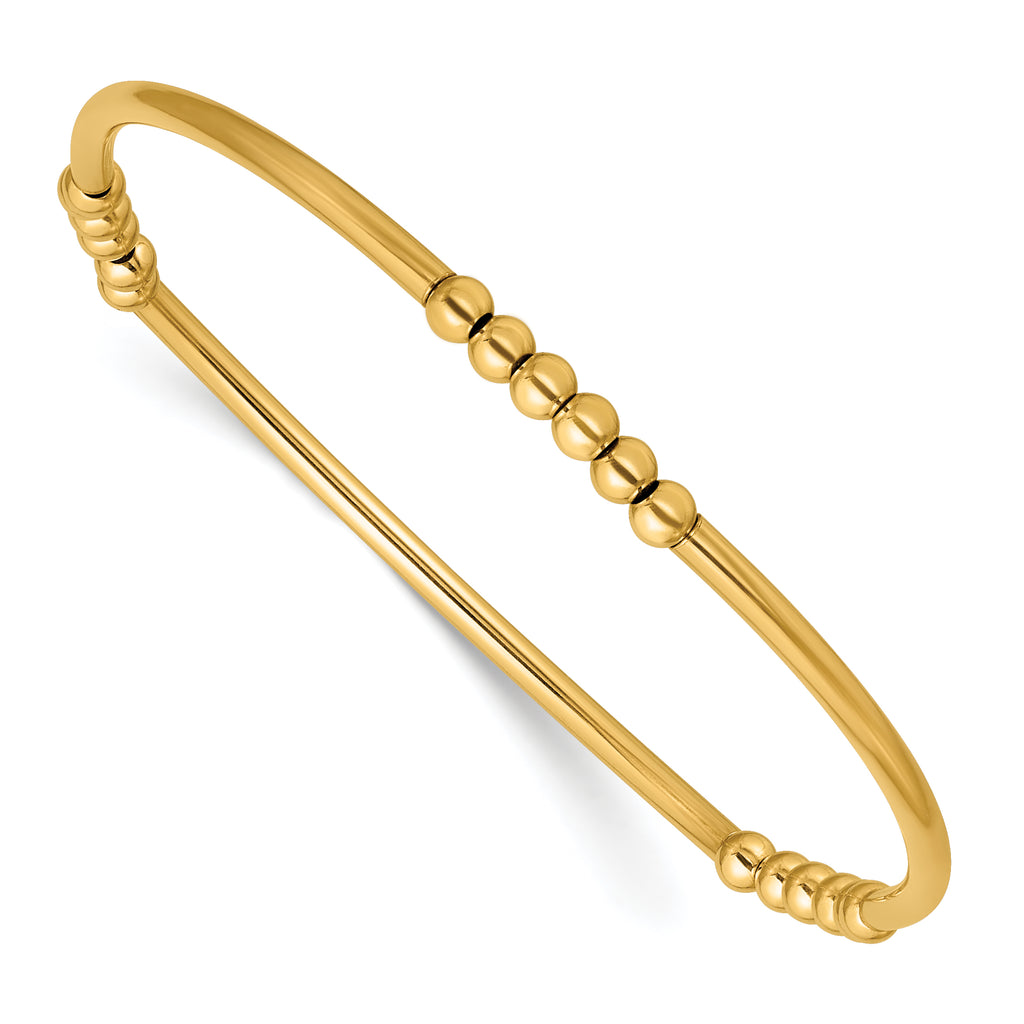 1/20 14K Gold Filled 3.0mm Beaded Tube Stretch Bracelet