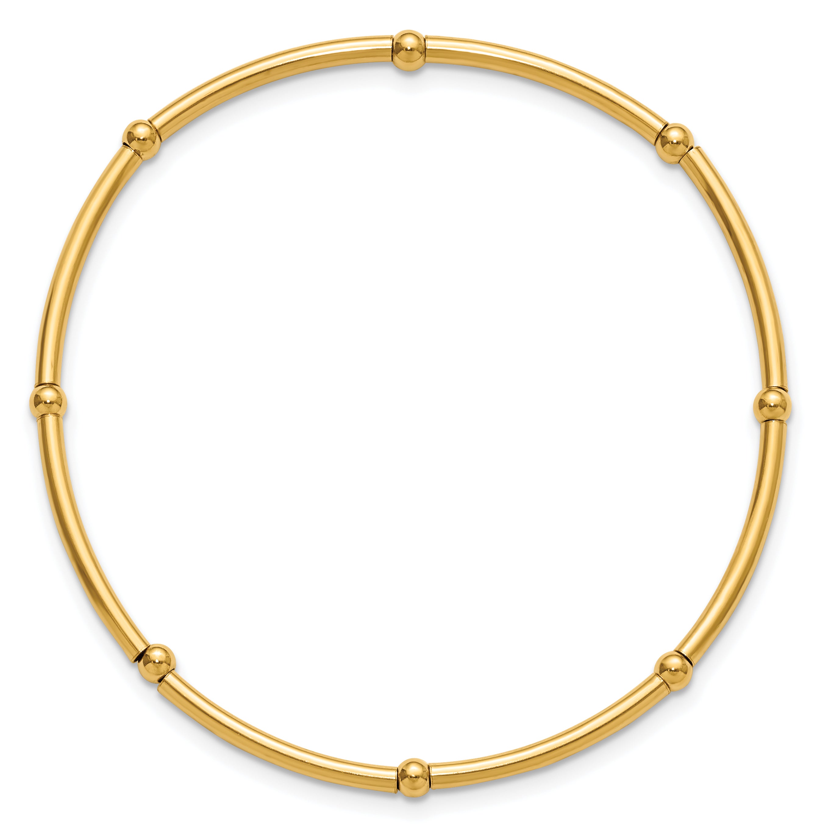 1/20 14K Gold Filled 3.0mm Beaded Tube Stretch Bracelet Secondary image