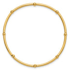 1/20 14K Gold Filled 3.0mm Beaded Tube Stretch Bracelet