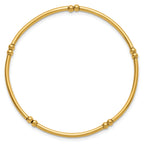 1/20 14K Gold Filled 3.0mm Beaded Tube Stretch Bracelet