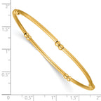 1/20 14K Gold Filled 3.0mm Beaded Tube Stretch Bracelet