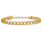 1/20 14K Gold Filled 5.40mm Flat Curb with ext. Bracelet