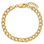 1/20 14K Gold Filled 5.40mm Flat Curb with ext. Bracelet