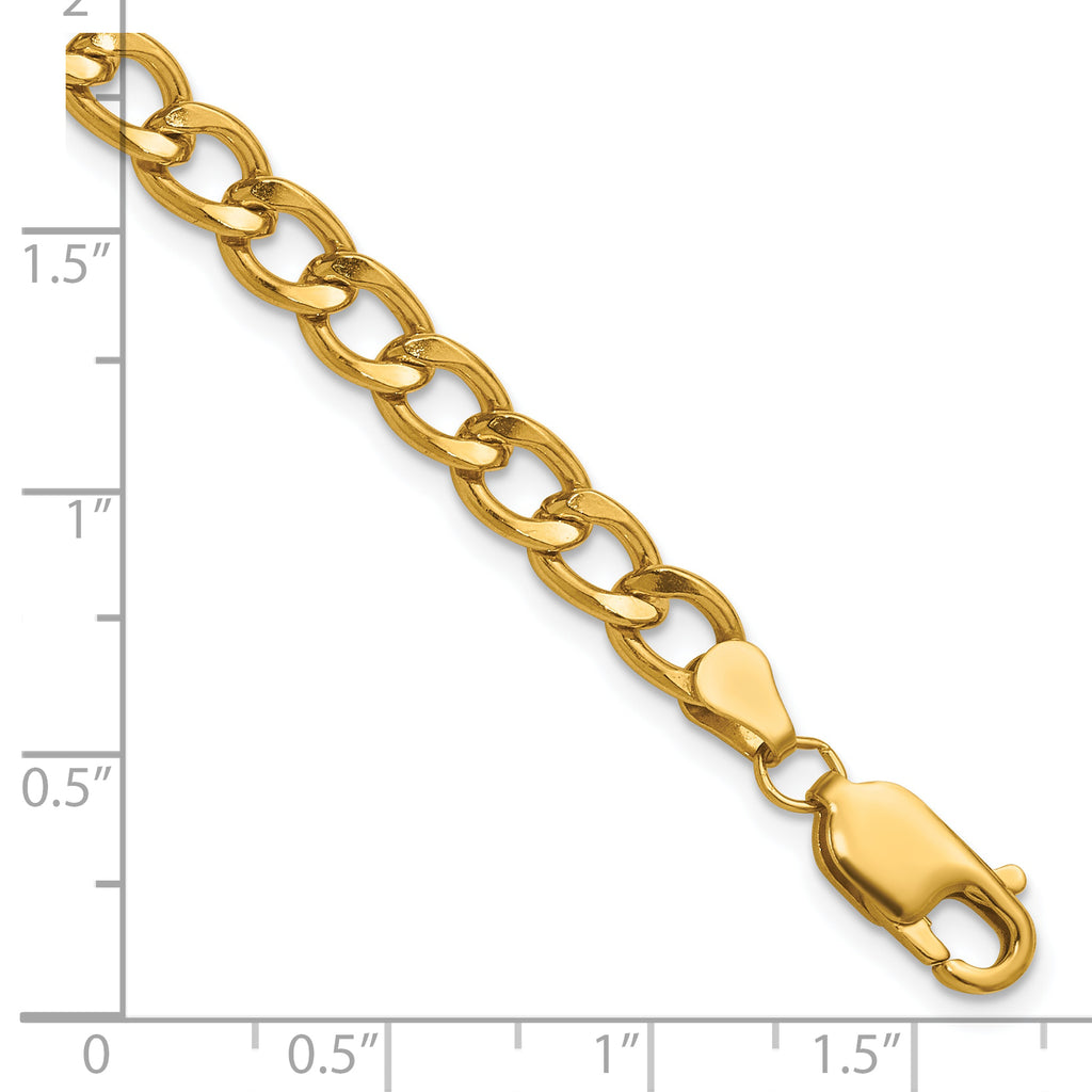 1/20 14K Gold Filled 5.40mm Flat Curb with ext. Bracelet