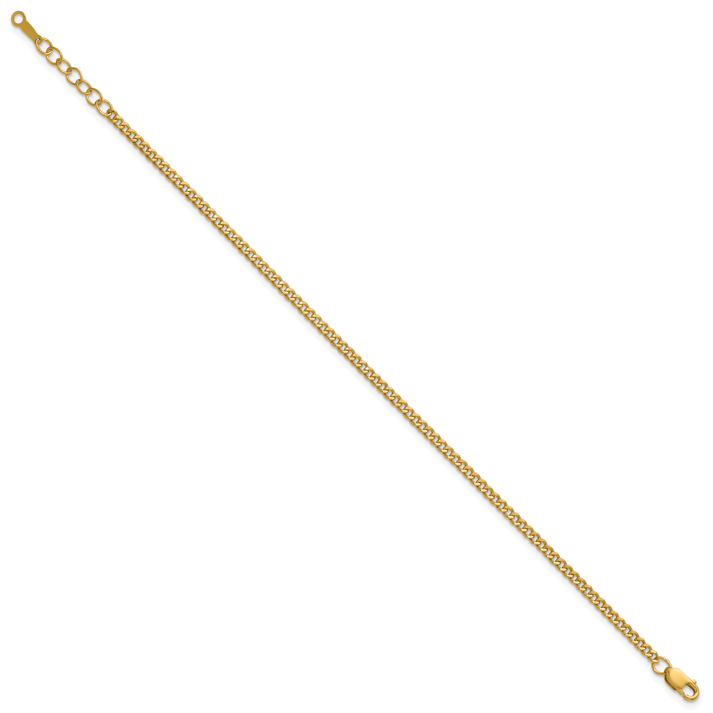 1/20 14K Gold Filled 2.30mm Curb with ext. Bracelet Secondary image