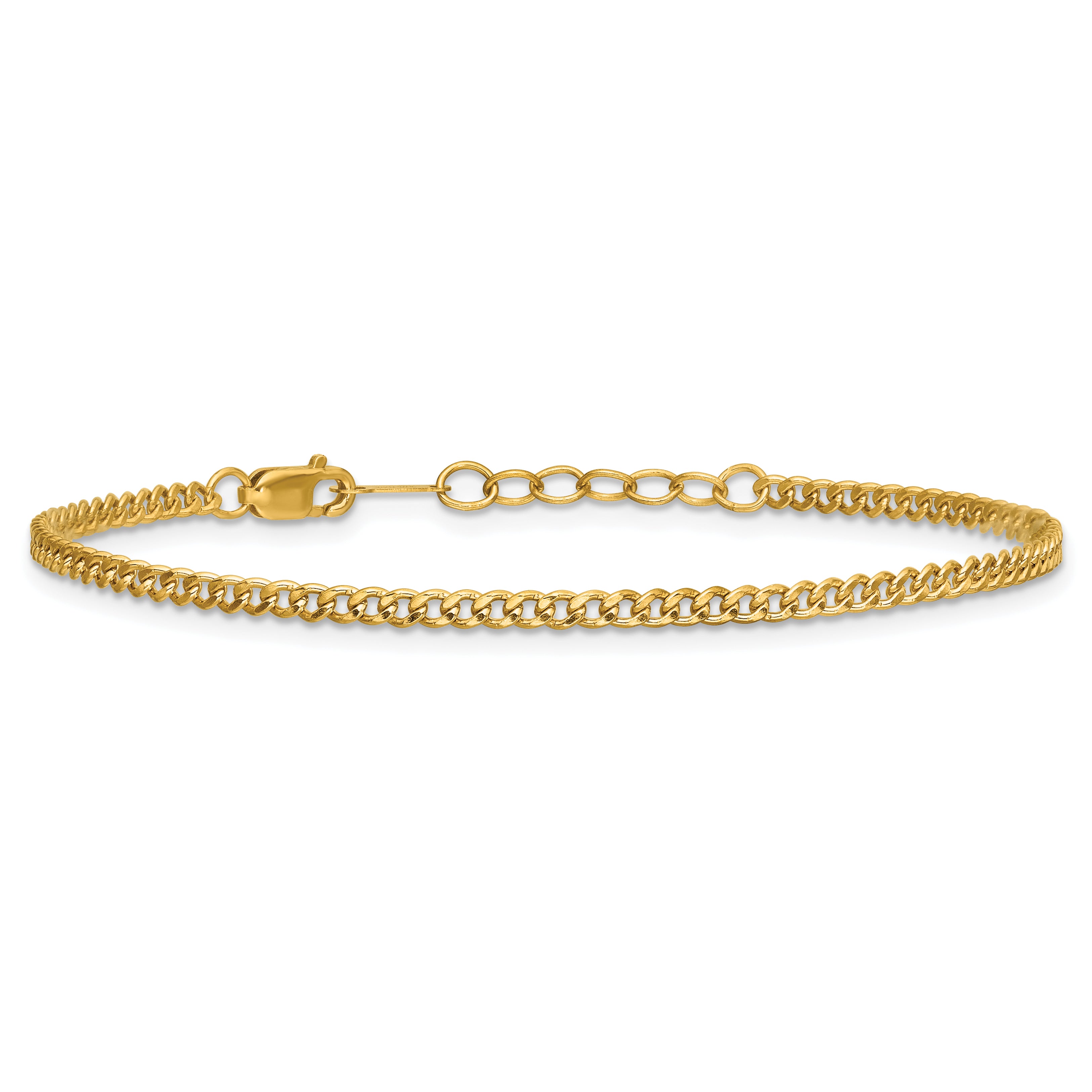 1/20 14K Gold Filled 2.30mm Curb with ext. Bracelet