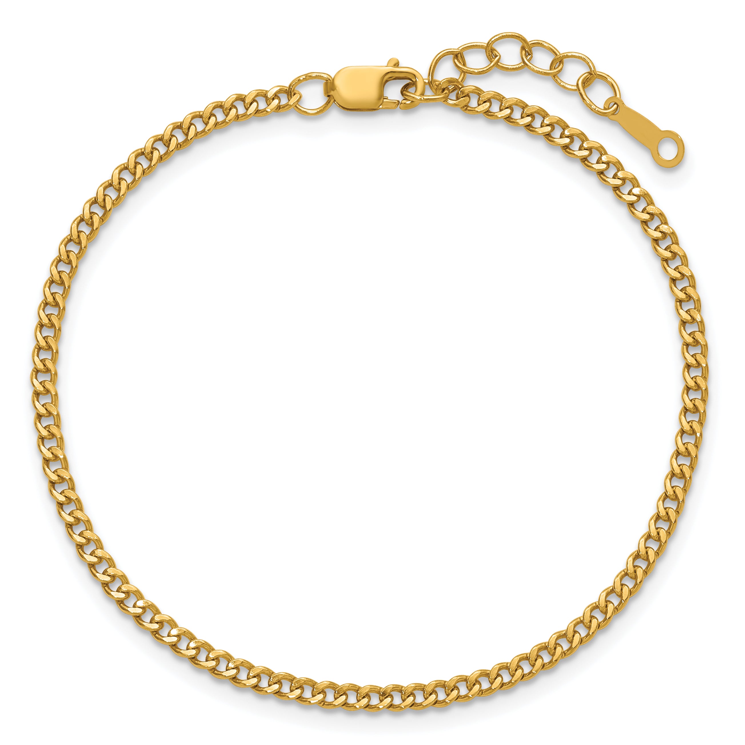 1/20 14K Gold Filled 2.30mm Curb with ext. Bracelet