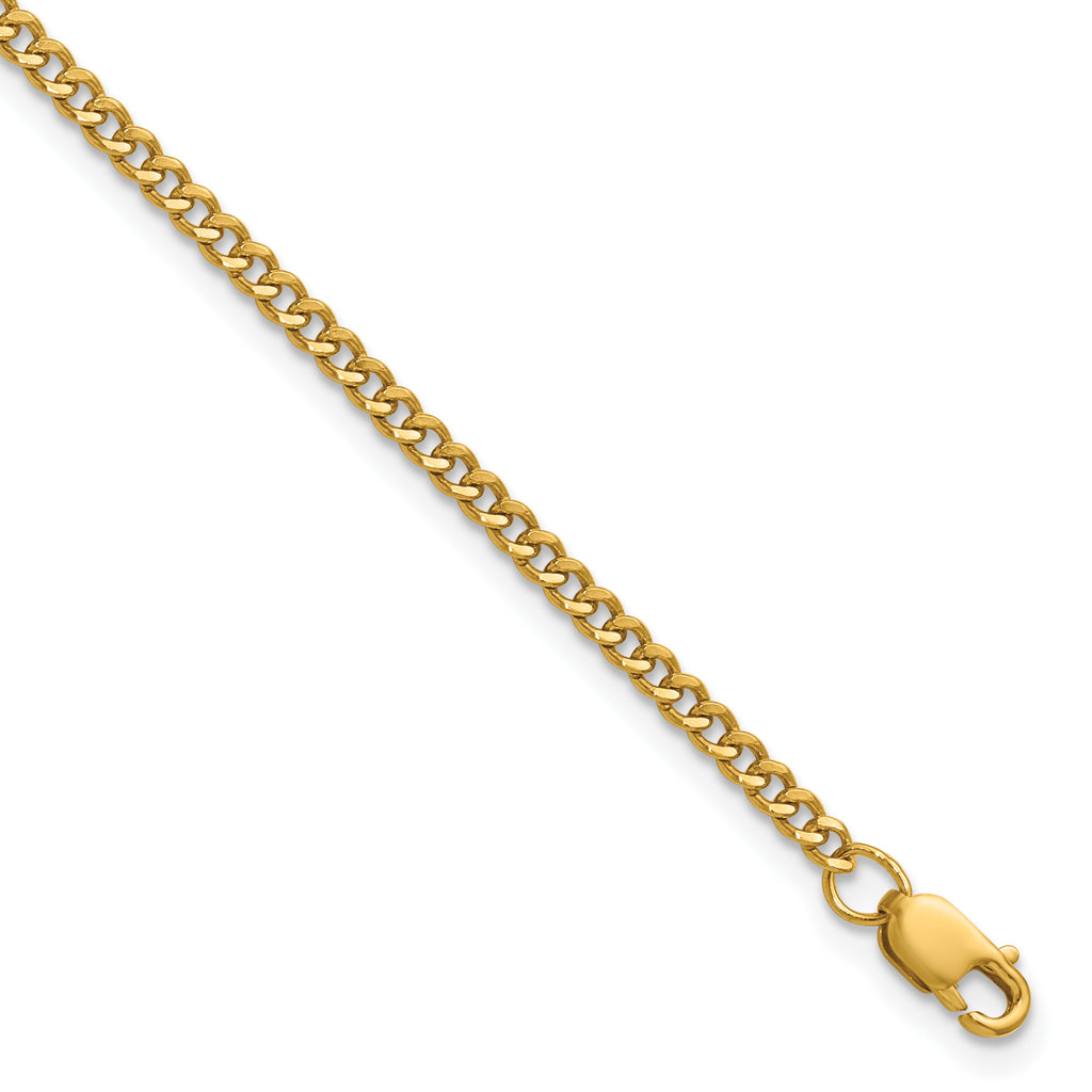 1/20 14K Gold Filled 2.30mm Curb with ext. Bracelet