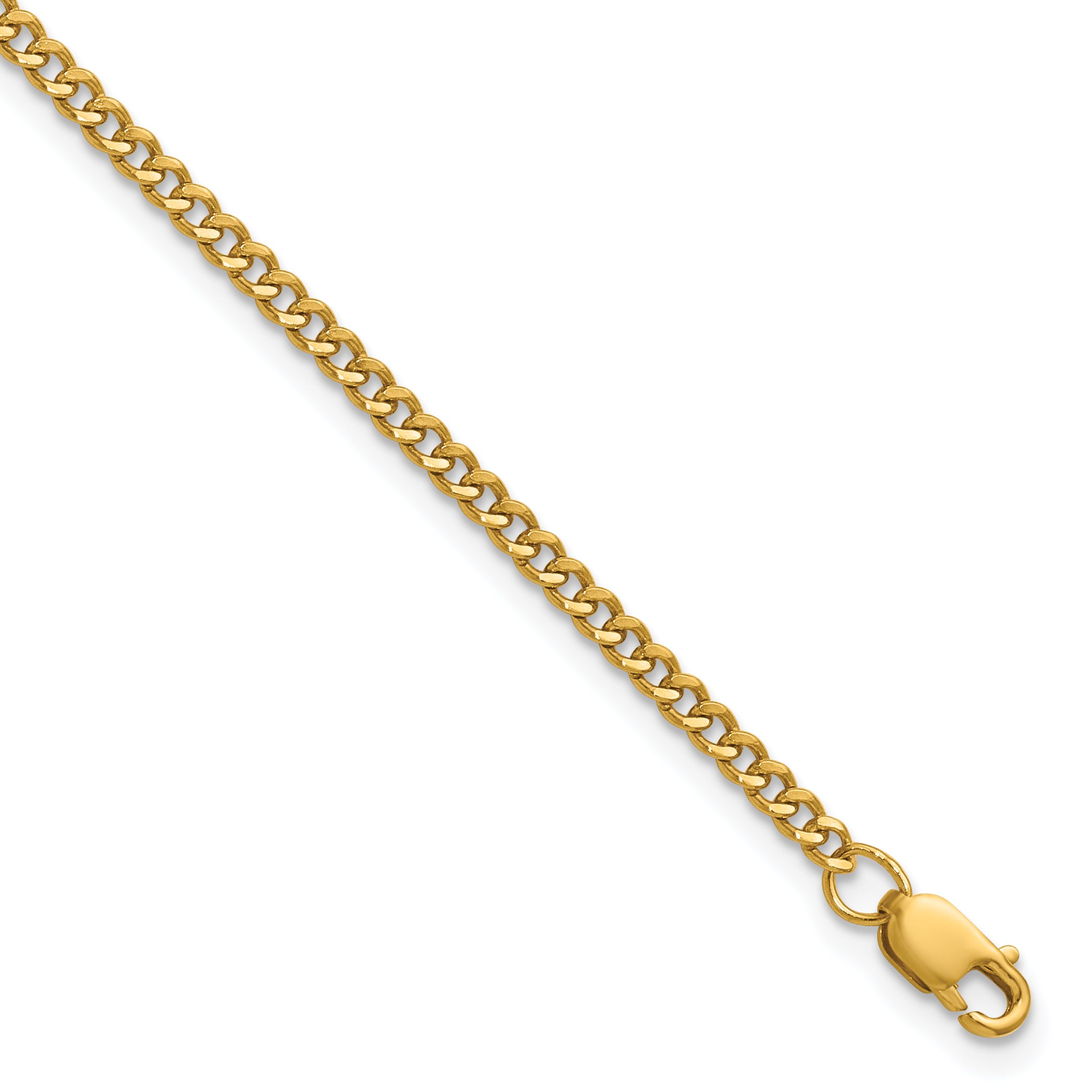1/20 14K Gold Filled 2.30mm Curb with ext. Bracelet