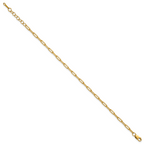 1/20 14K Gold Filled 2.50mm Flat Paperclip Link w/ ext. Bracelet