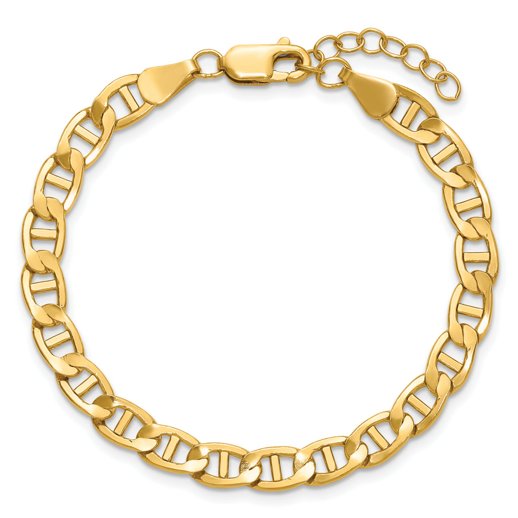 1/20 14K Gold Filled 5.40mm Mariner Link with ext. Bracelet